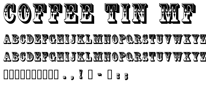 Coffee Tin MF Initials font